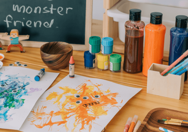 Discover Early Years - Art for Kids – Blow Art: Create a Monster Friend